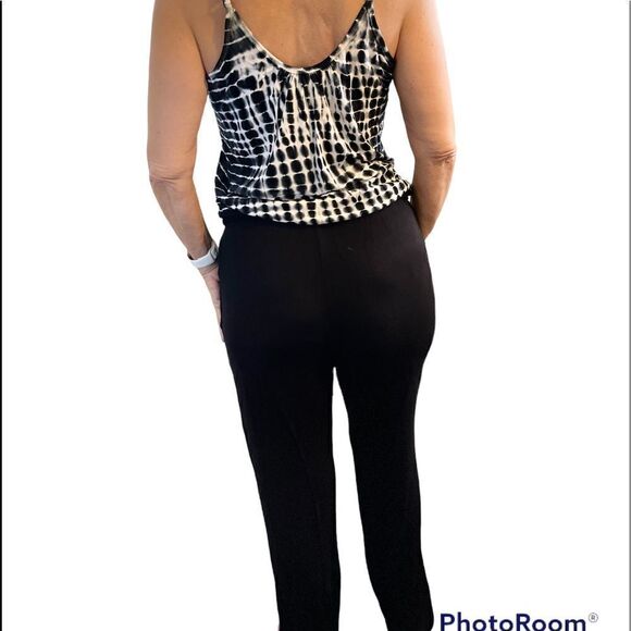 Venus Tie Dye black pockets jumpsuit.Size S - Picture 5 of 15